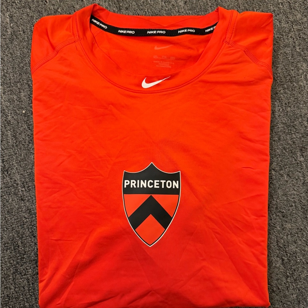 Nike Pro Princeton University Orange Training Shirt XL Dri-Fit Athletic Tee